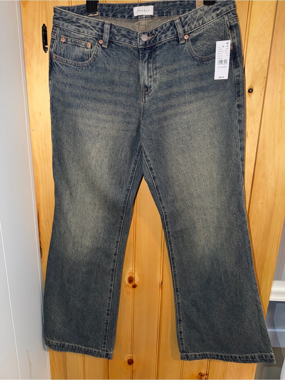 Pacsun NWT Jade Boot cut Medium Blue Wash Denim Jeans Low Rise- Womens Size 30